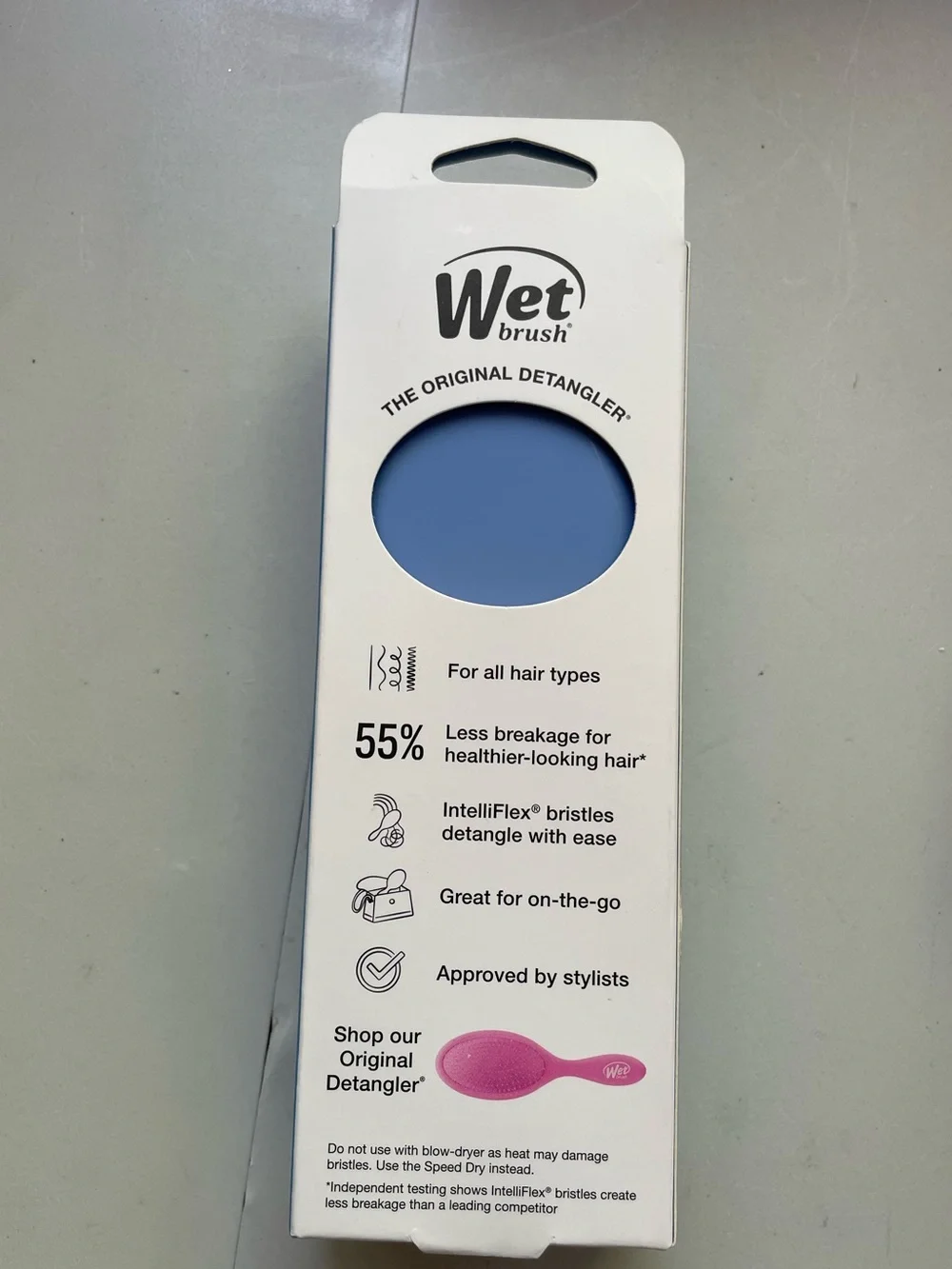 Wet Brush Mini Detangler Hair Brush Blue